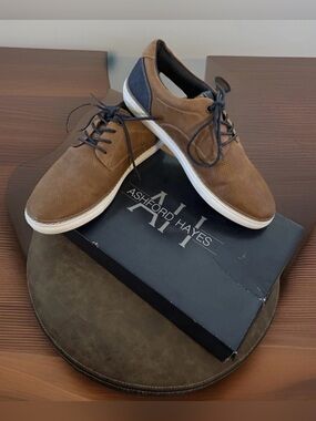 Ashford Hayes Brown Casual Lace Up Oxford Sneakers Men’s Sz 7.5 NIB